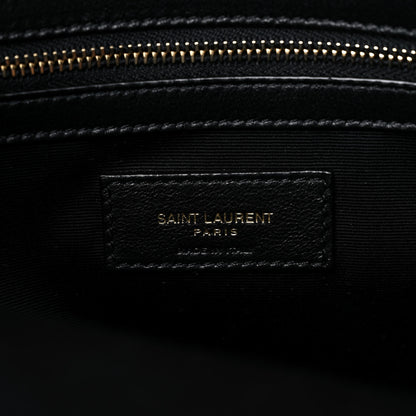 Saint Laurent Calfskin Linen Two Tone Cabas Tote Beige 6 of 12