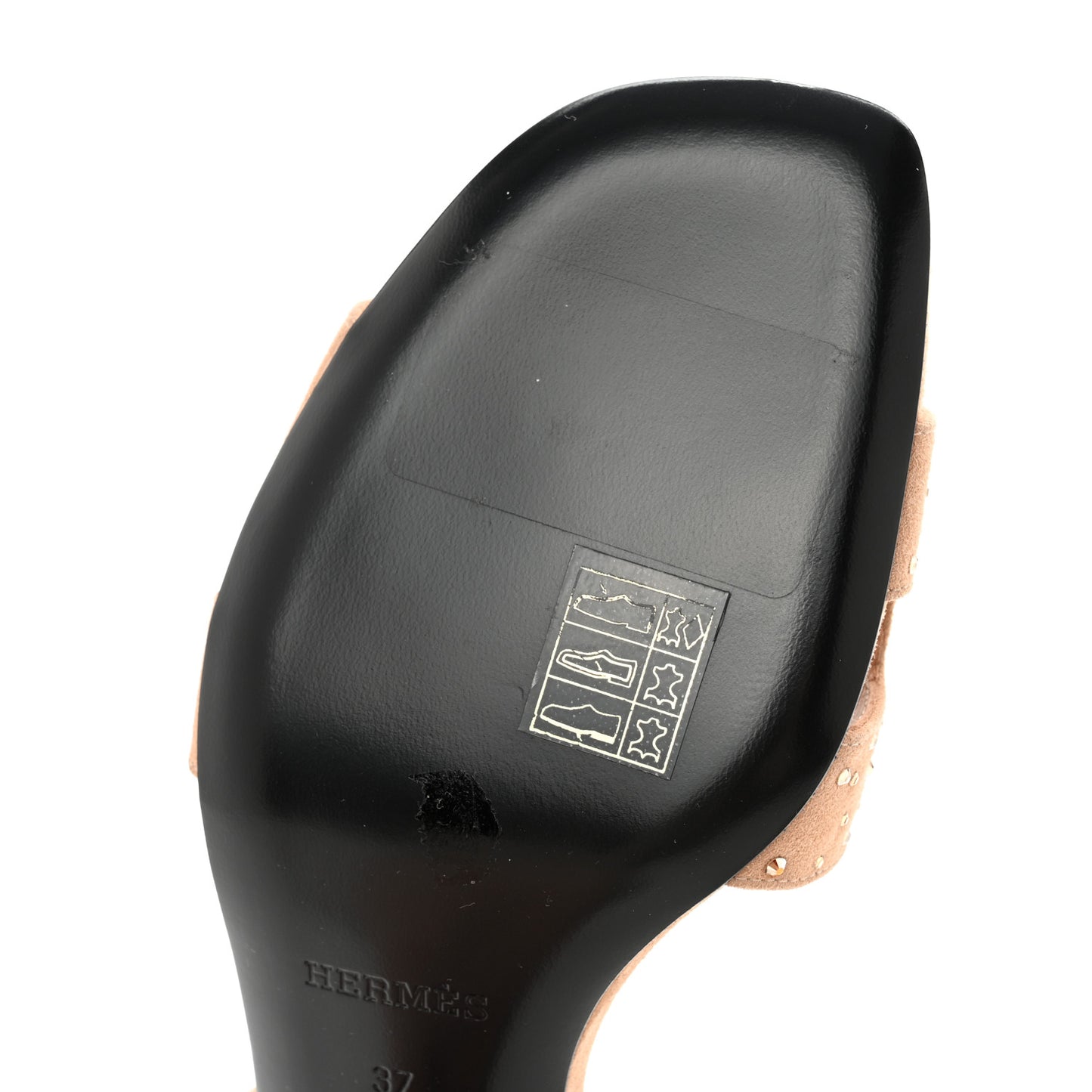 Suede Goatskin Crystal Eternite 80 Sandal 37 Bois De Santal