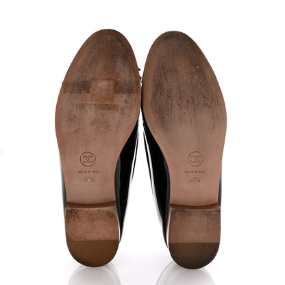 Chanel Patent CC Cap Toe Ballerina Flats 35.5 Black 6 of 9