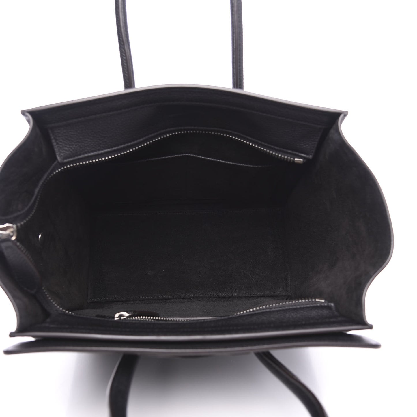 Drummed Calfskin Micro Luggage Black