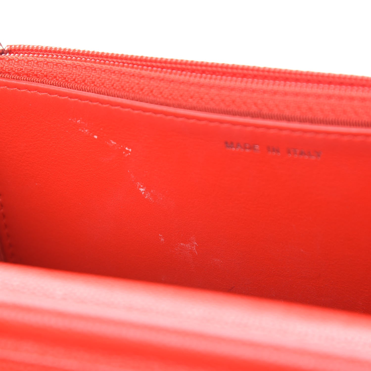 Chanel Caviar Chevron Quilted Wallet On Chain WOC Red 12 of 14