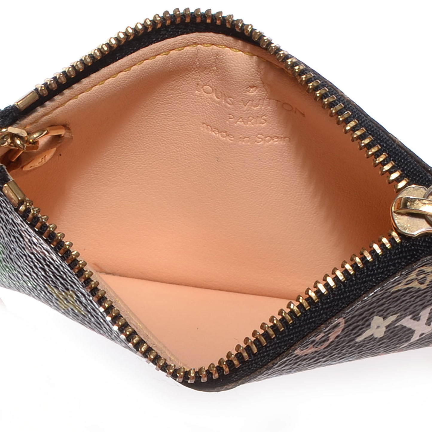 Monogram Multicolor Key Pouch Black