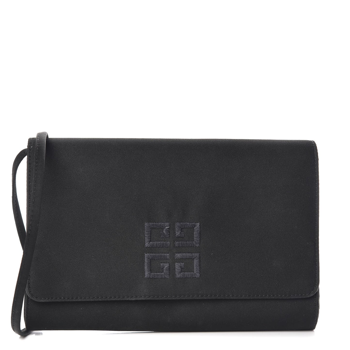 Calfskin Satin Emblem Crossbody Black