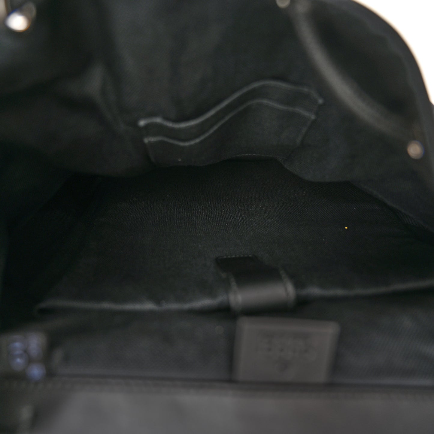 Soft GG Supreme Monogram Calfskin Web Double Buckle Backpack Black