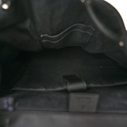 Gucci Soft GG Supreme Monogram Calfskin Web Double Buckle Backpack Black 5 of 11