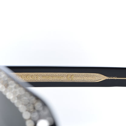 Gucci X DAPPER DAN Acetate Crystal Sunglasses GG0427S Black 5 of 7