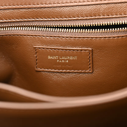 Saint Laurent Nubuck Shearling Besace Satchel Dark Cigar Natural Beige 7 of 11