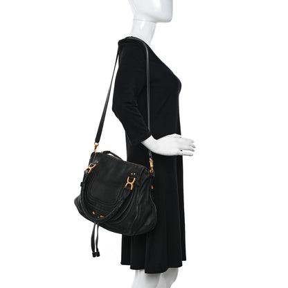 Chloe Calfskin Medium Marcie Satchel Black 2 of 13