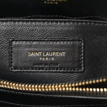 Saint Laurent Calfskin Y Quilted Monogram Small Loulou Chain Satchel Black 6 of 11