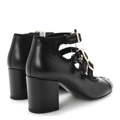 Chanel Lambskin Mary Jane Pumps 37 Black 5 of 10