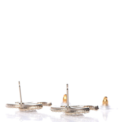 Chanel Crystal CC Earrings Gold 4 of 5