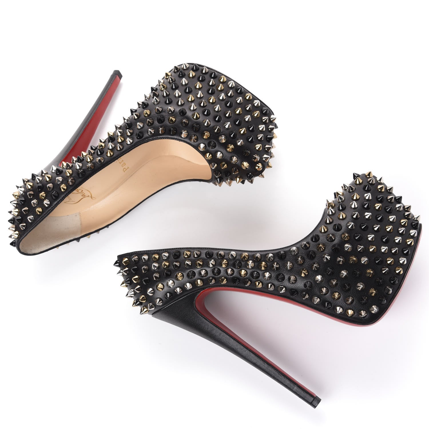 Christian Louboutin Nappa Daffodile Spikes 160 Pumps 36.5 Black 10 of 11