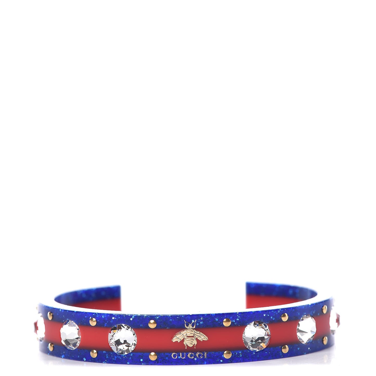 Crystal Web Cuff Blue Red