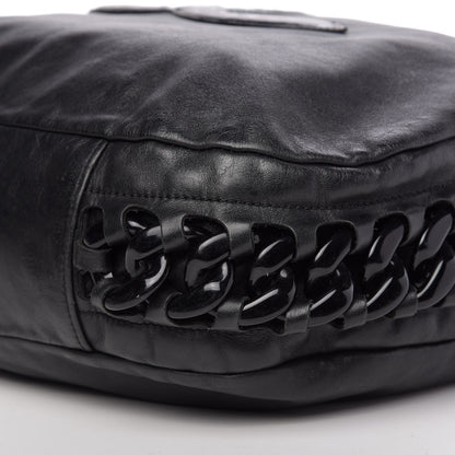 Chanel Calfskin Modern Chain Rhodoid Hobo Black 9 of 13