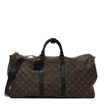Louis Vuitton Monogram Macassar Keepall Bandouliere 55 1 of 11