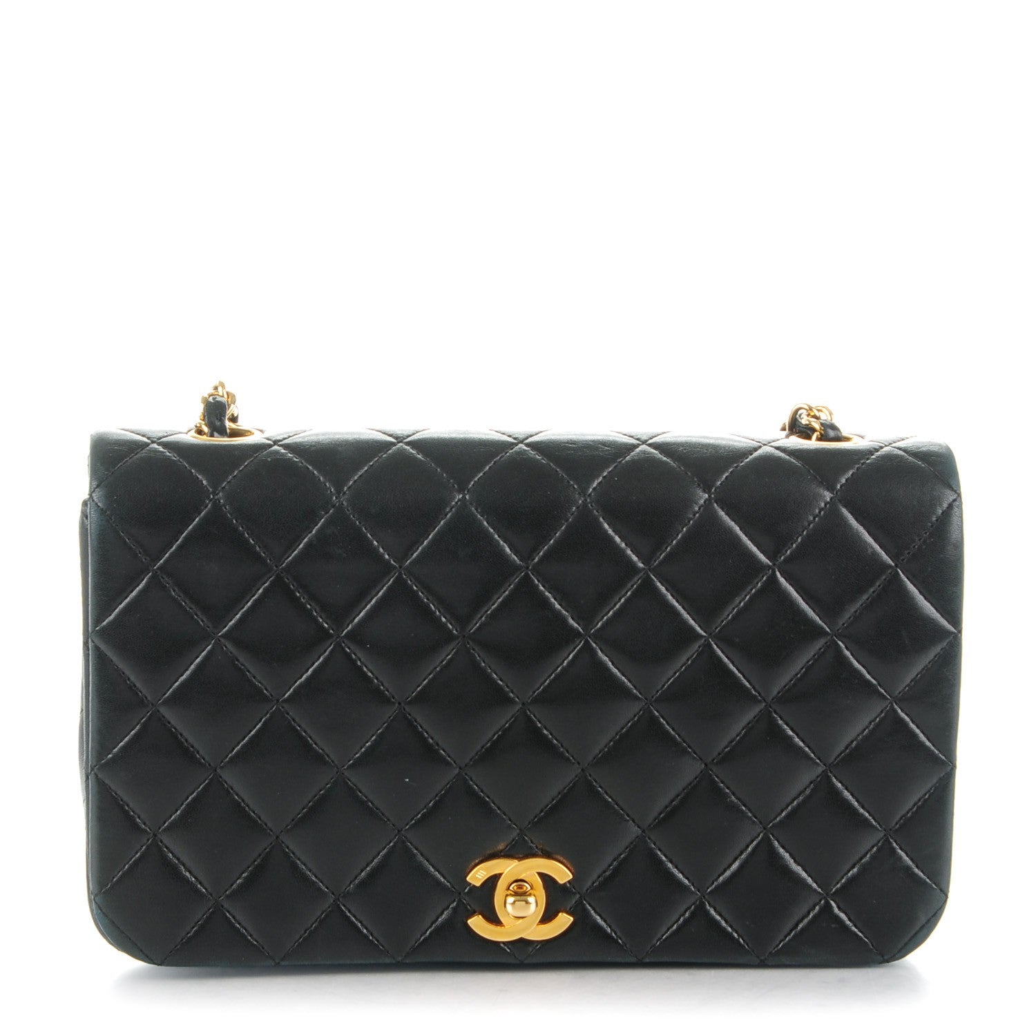 Chanel Lambskin Quilted Small Single Flap Black 1 of 9