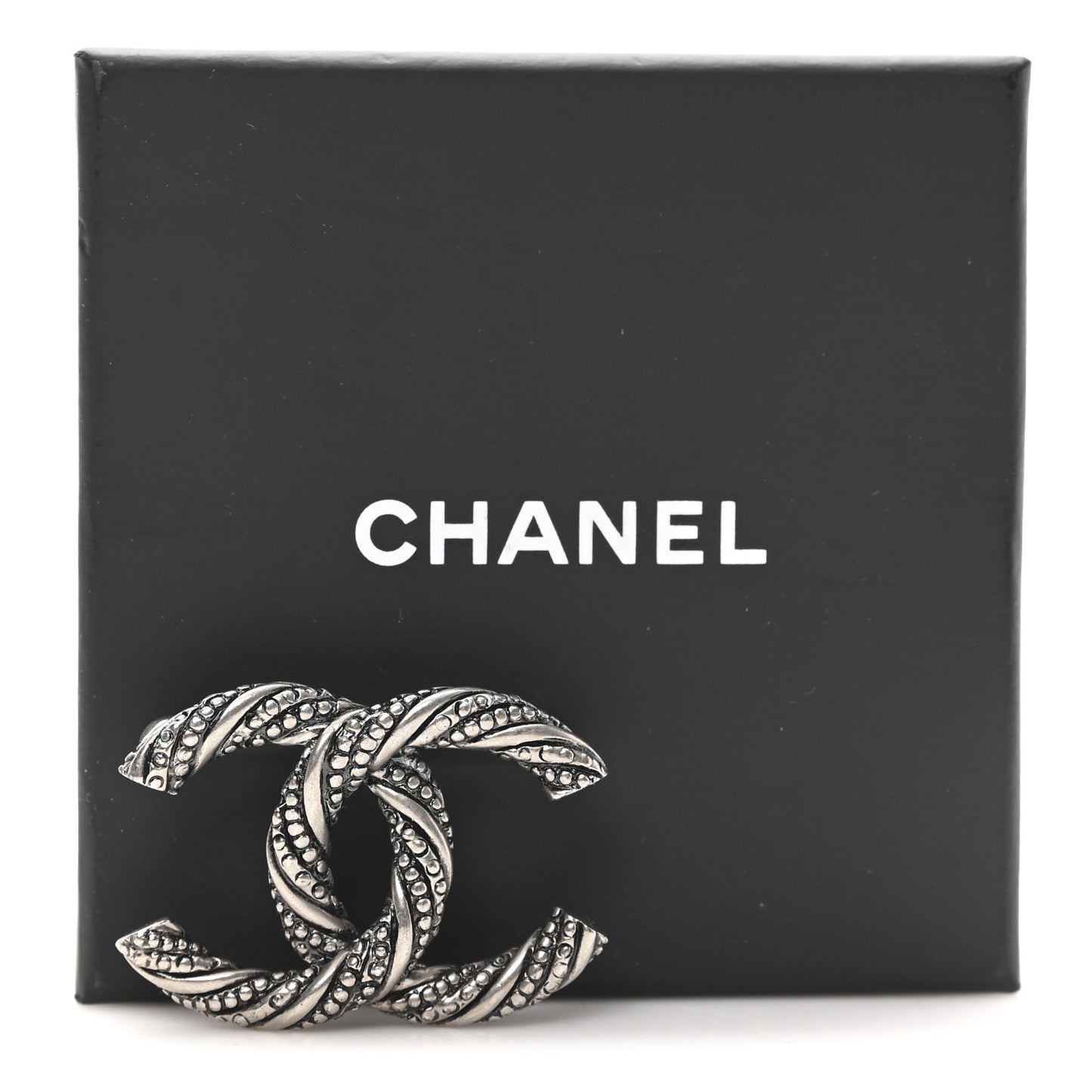 Ruthenium Twisted CC Brooch