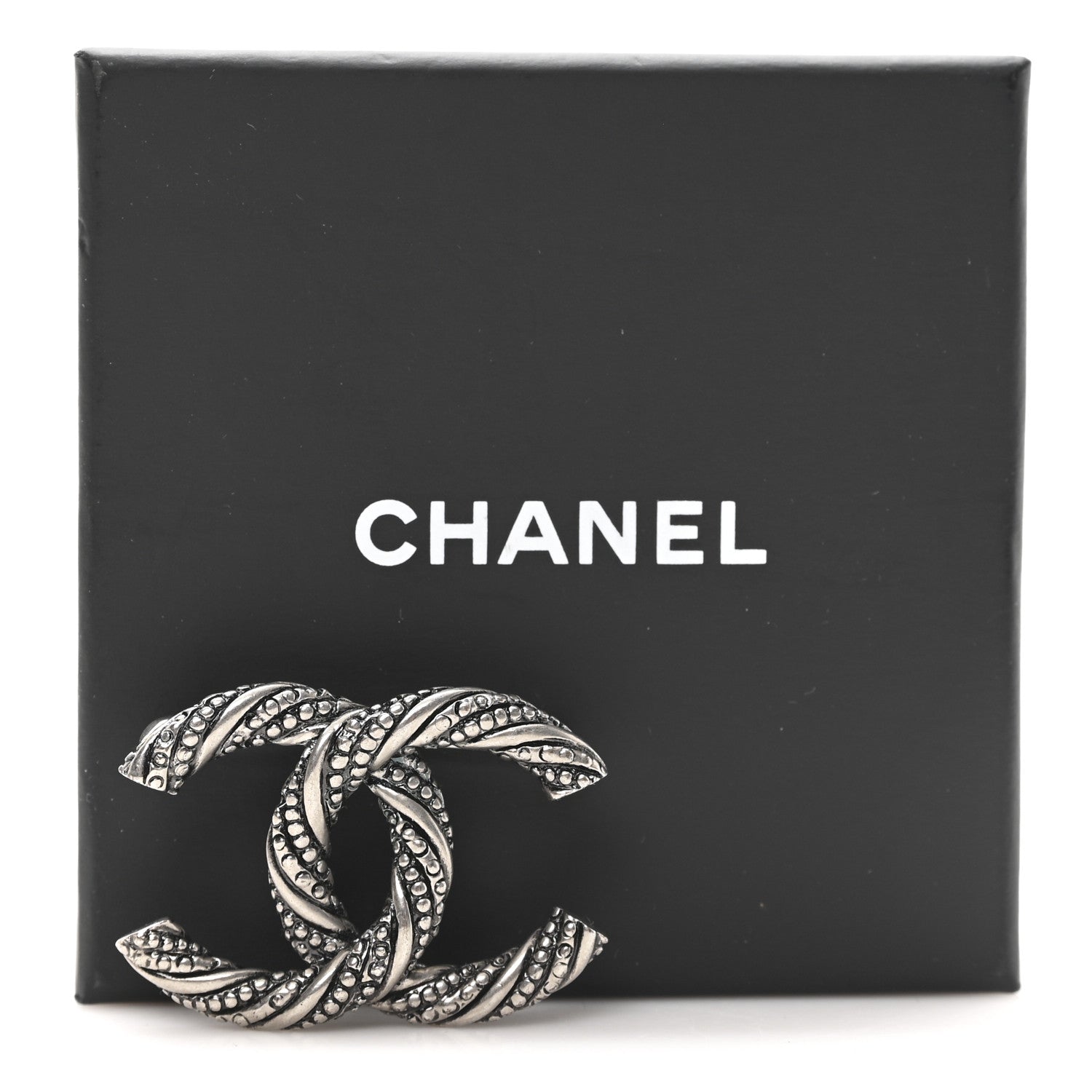 Chanel Ruthenium Twisted CC Brooch 4 of 4