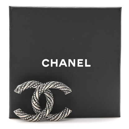 Chanel Ruthenium Twisted CC Brooch 4 of 4