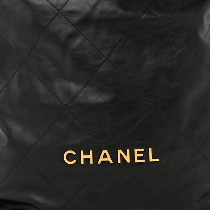 Chanel Shiny Calfskin Quilted Chanel 22 Backpack Black 8 of 10