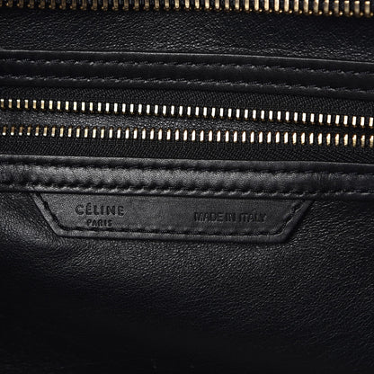Celine Satin Calfskin Suede Mini Tri-Color Luggage Seashell 7 of 16