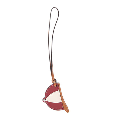 Hermes Swift Paddock Cap Bag Charm Rouge H Craie Sable 1 of 4