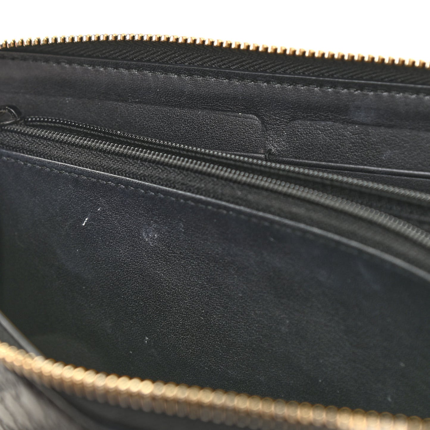 Microguccissima Zip Around Wallet Black