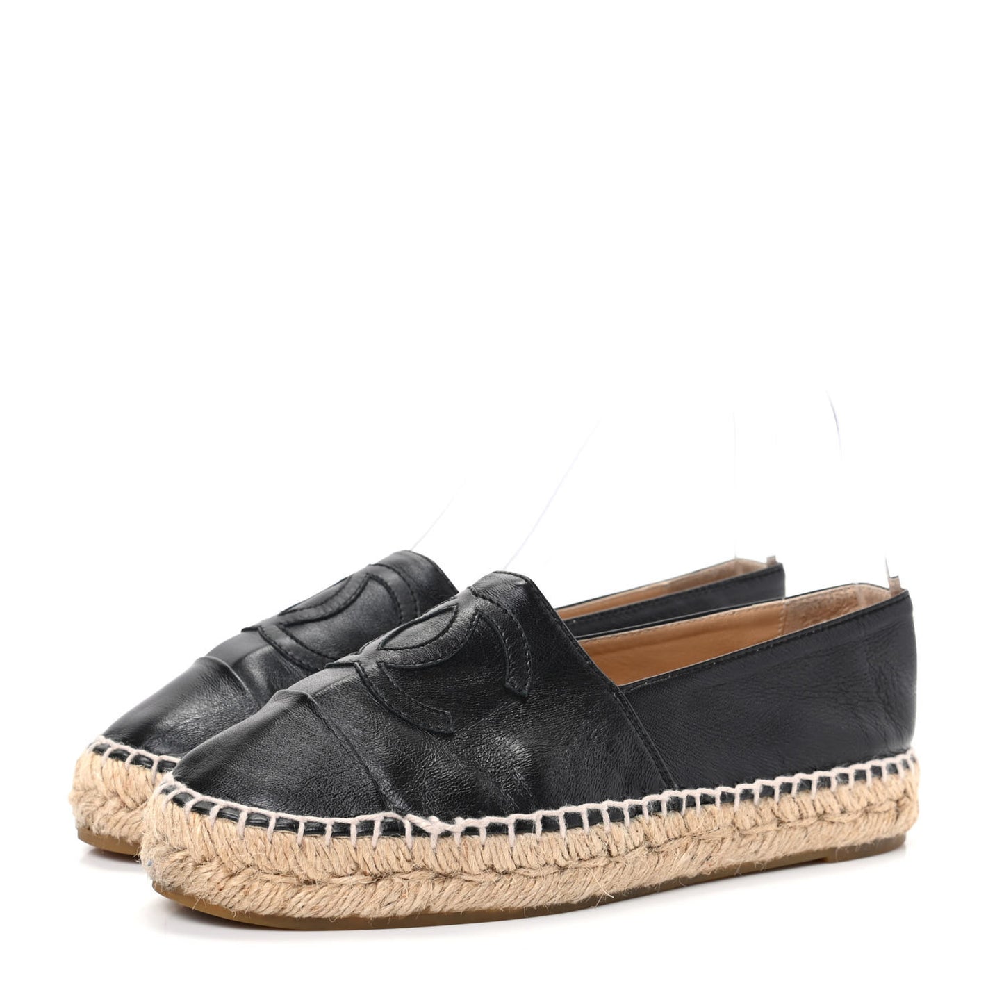 Lambskin CC Espadrilles 35 Black