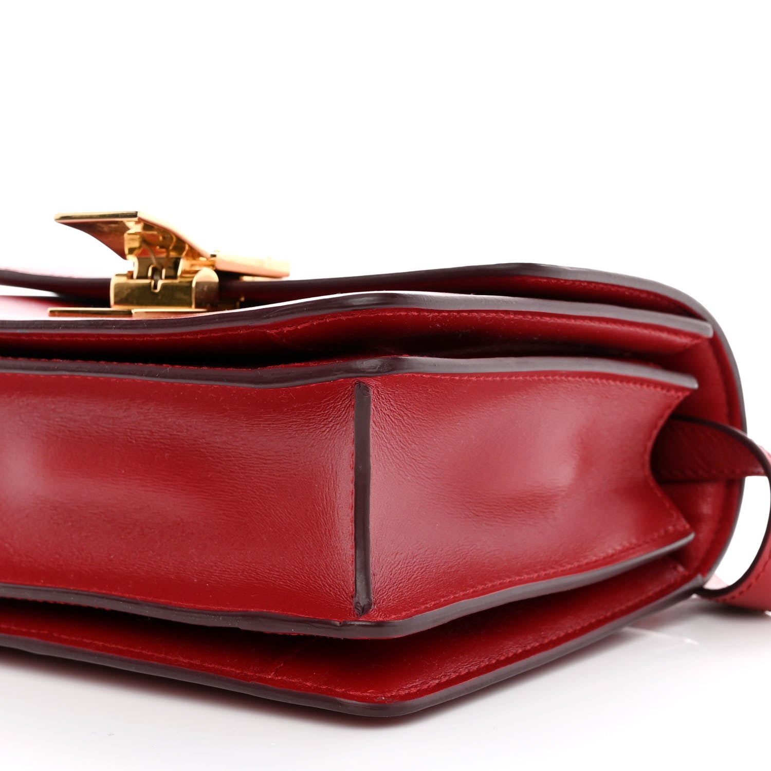Celine Box Calfskin Small Classic Box Flap Bag Red 8 of 8