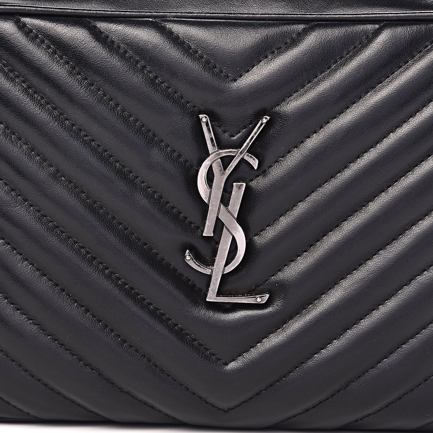 Calfskin Matelasse Monogram Lou Camera Bag Black