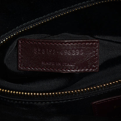 Saint Laurent Smooth Calfskin Large Letters Fold-Over Clutch Burgundy 15 of 16