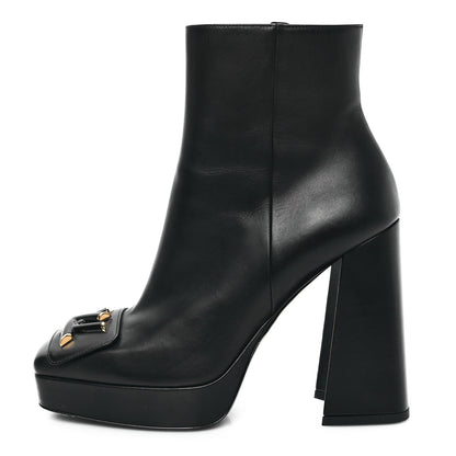 Louis Vuitton Calfskin Shake Platform Ankle Boots 38 Black 1 of 8