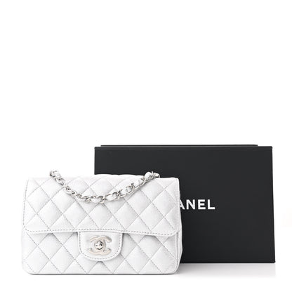Chanel Metallic Calfskin Quilted Mini Rectangular Flap Silver 11 of 11