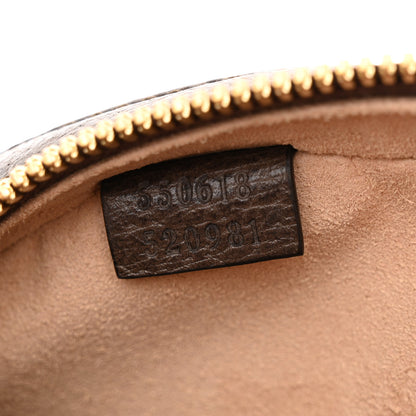 Gucci GG Supreme Monogram Web Mini Ophidia Round Shoulder Bag Brown 7 of 11