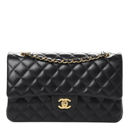 Chanel Lambskin Quilted Medium Double Flap Black 1 of 14