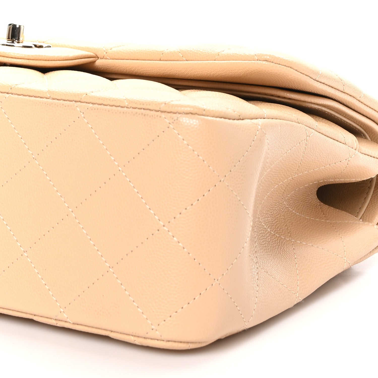 Chanel Caviar Quilted Jumbo Double Flap Beige 10 of 10