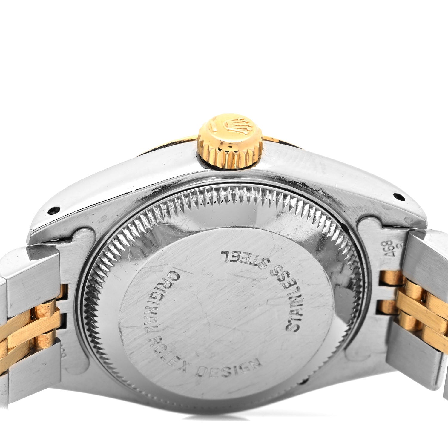Rolex Stainless Steel 18K Yellow Gold Diamond 26mm Oyster Perpetual Datejust Watch Champagne 69173 4 of 4