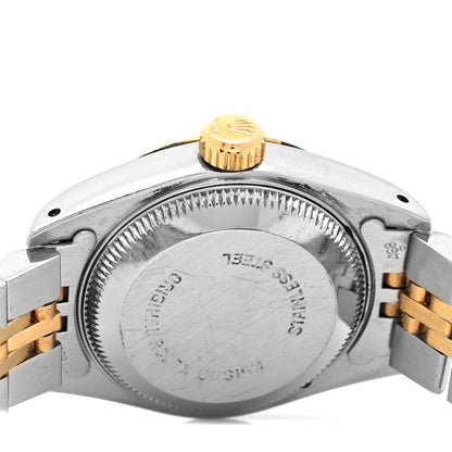 Rolex Stainless Steel 18K Yellow Gold Diamond 26mm Oyster Perpetual Datejust Watch Champagne 69173 4 of 4