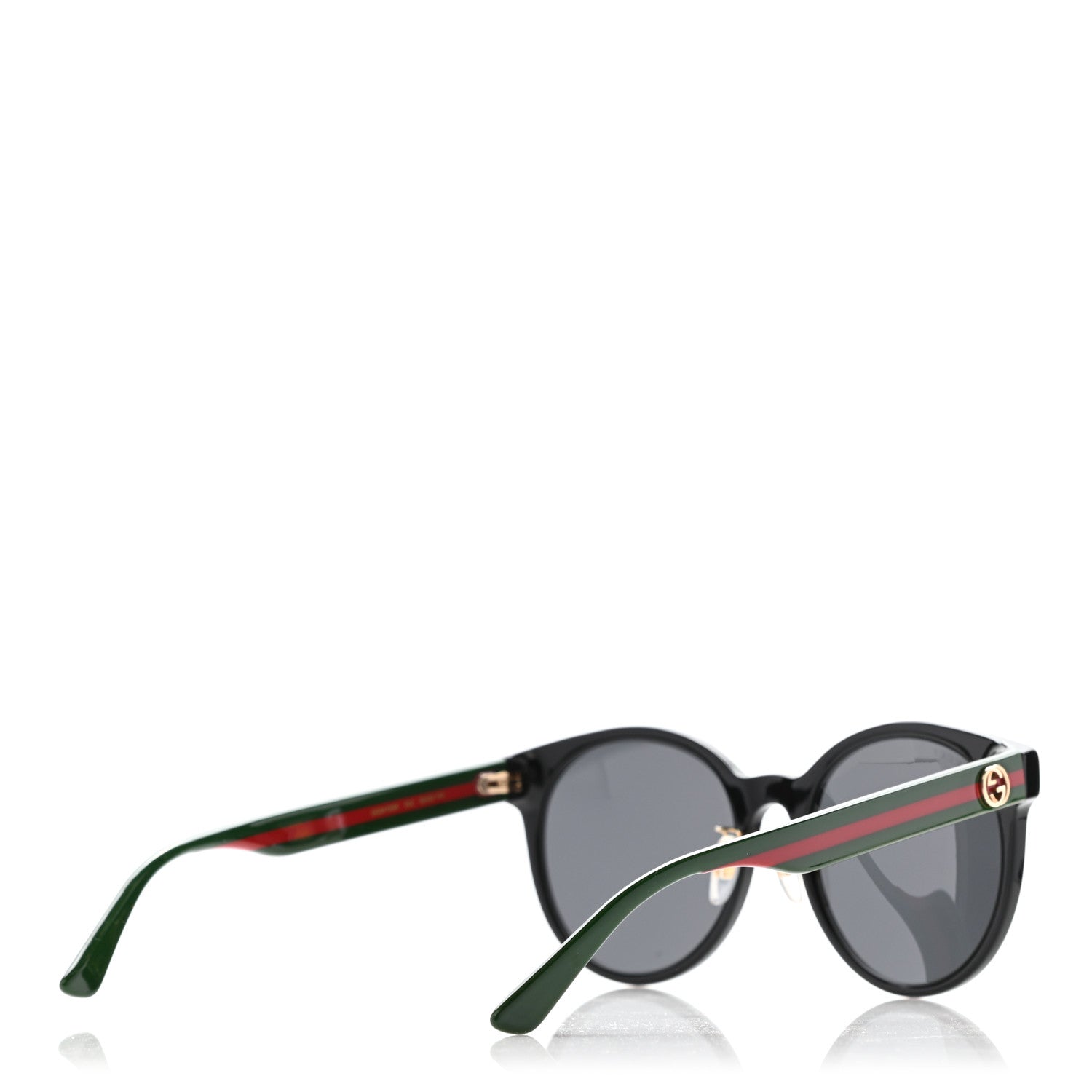 Gucci Acetate GG Web Round Eye Sunglasses GG0854SK Black 4 of 8