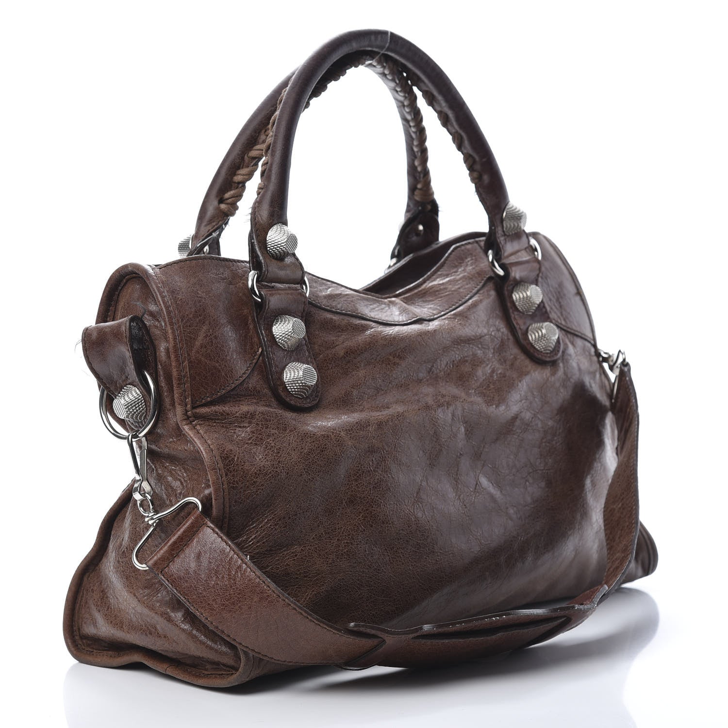 Balenciaga Agneau Giant 21 Silver Hardware City Chataigne 3 of 19