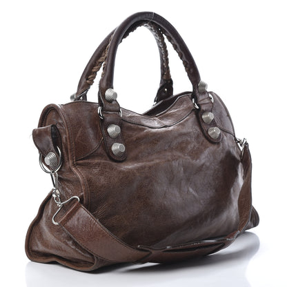 Balenciaga Agneau Giant 21 Silver Hardware City Chataigne 3 of 19