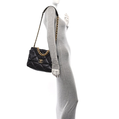 Chanel Lambskin Quilted Large Chanel 19 Flap Dark Brown 2 of 11