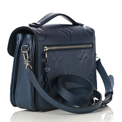Louis Vuitton Metallic Empreinte Monogram Giant Pochette Metis Navy Nacre 4 of 11