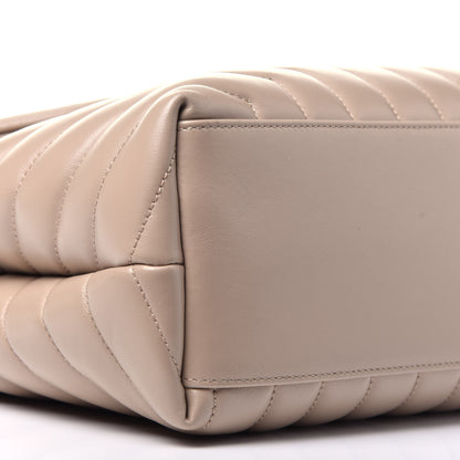 Saint Laurent Calfskin Y Quilted Monogram Medium Loulou Chain Satchel Nude Powder 8 of 9