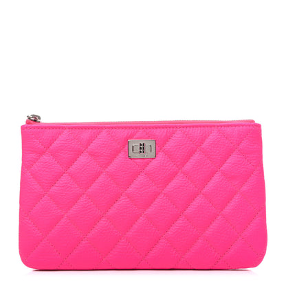 Chanel Goatskin Quilted Medium Reissue Cosmetic Case Pink 1 of 7