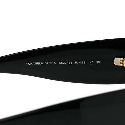 Chanel Acetate Rectangle Sunglasses 5435 Black 5 of 8