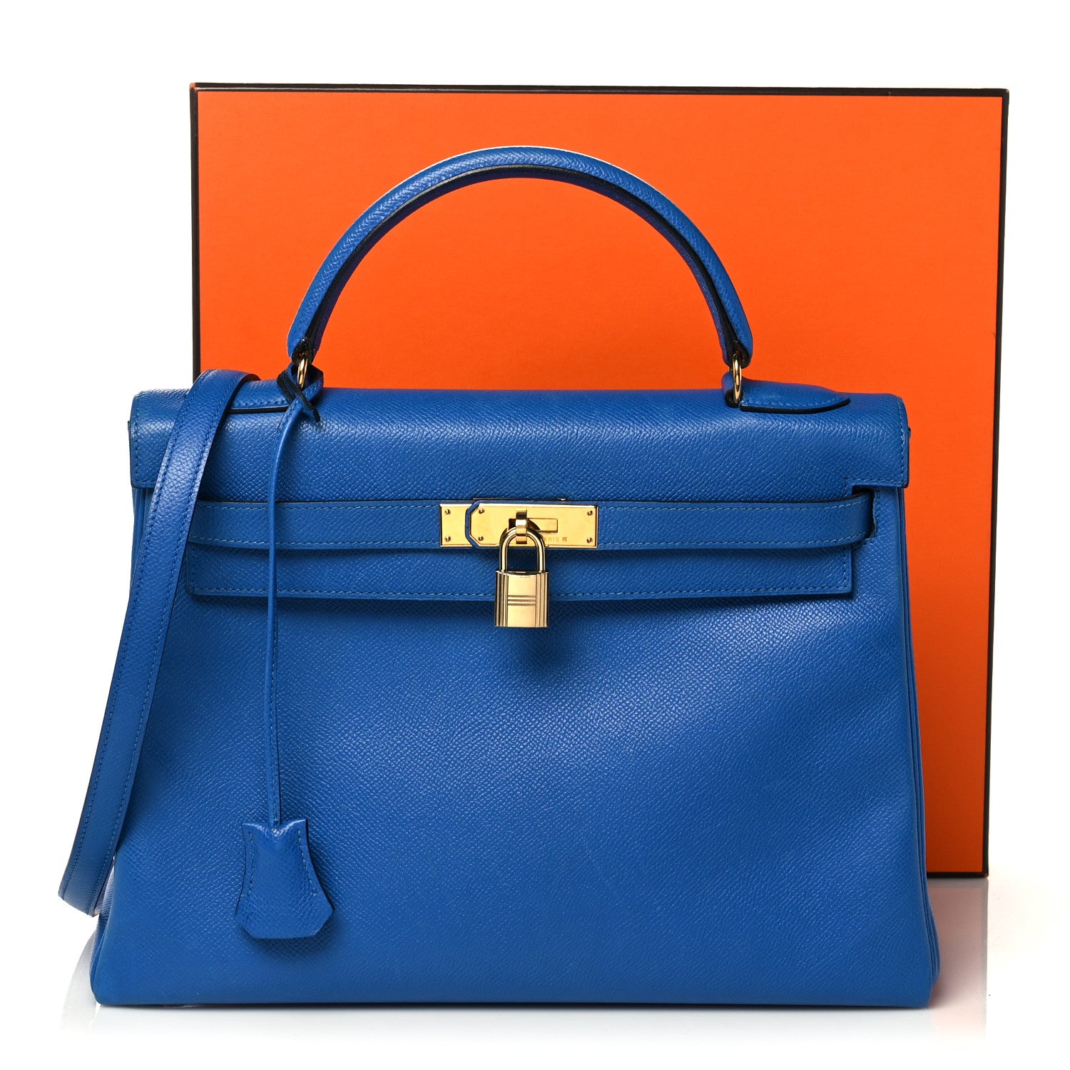 Hermes Courchevel Kelly Retourne 32 Bleu France 40 of 40