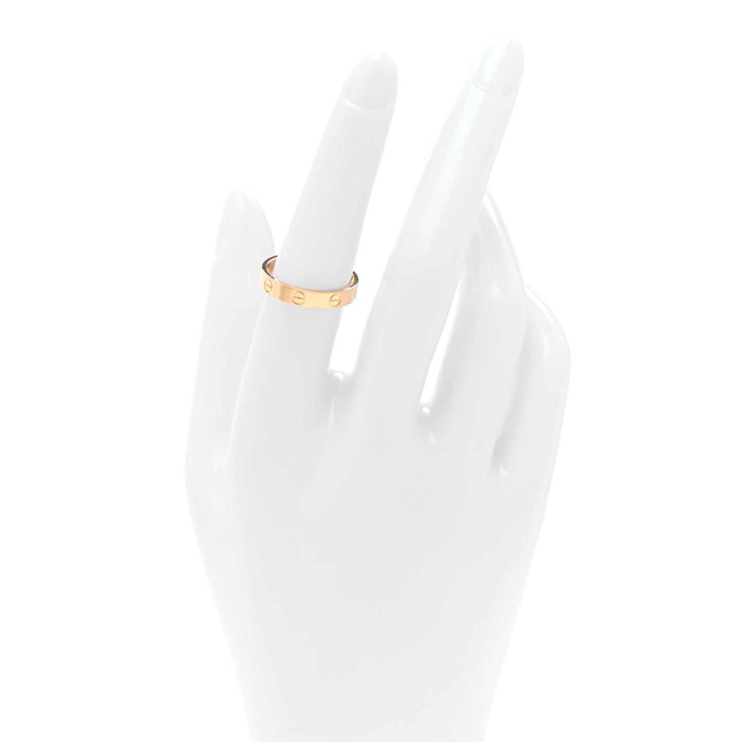 18K Yellow Gold 3.5mm LOVE Wedding Band Ring 54 6.75