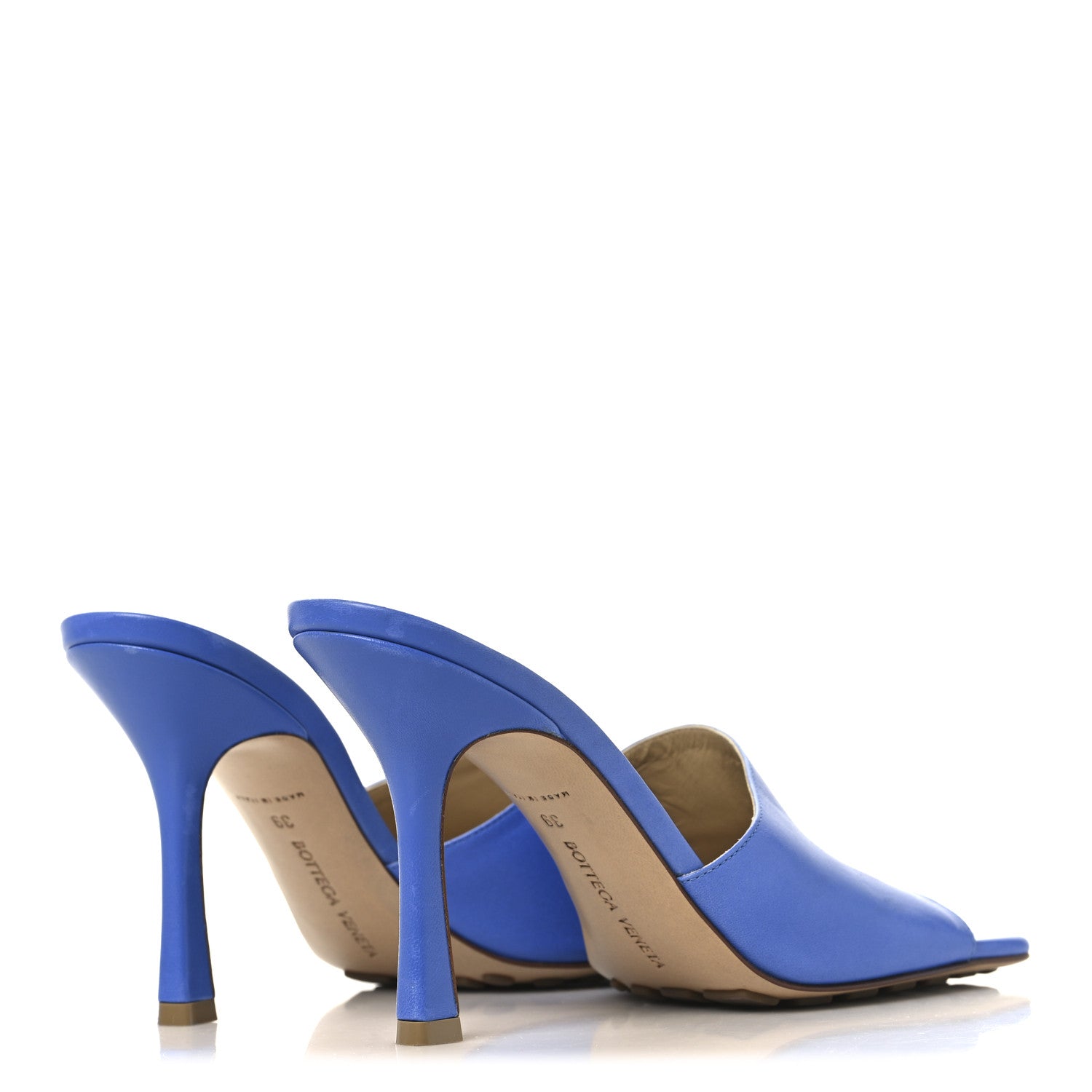 Bottega Veneta Lambskin Stretch Mule Sandals 39 Aquarium 1774011
