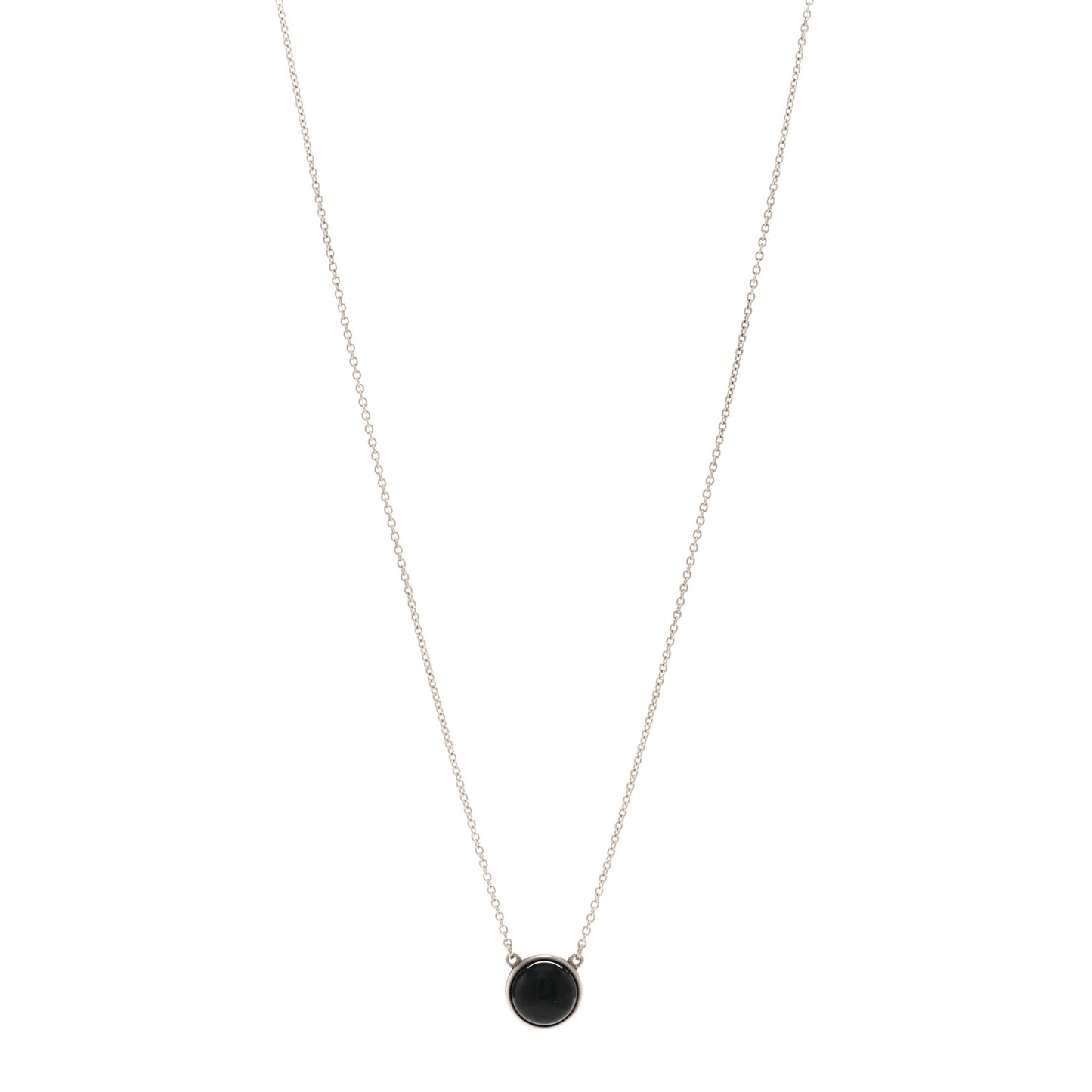 Sterling Silver Black Jade Elsa Peretti Color By The Yard Necklace